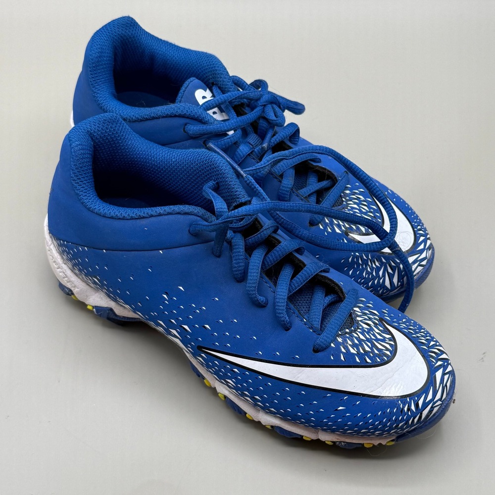 Nike Force Trout 3 Shark BG Kids Baseball Cleats Blue White 833388-411 Size 2.5Y